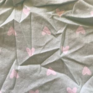 Fitted sheet for crib- Aqua with white hearts